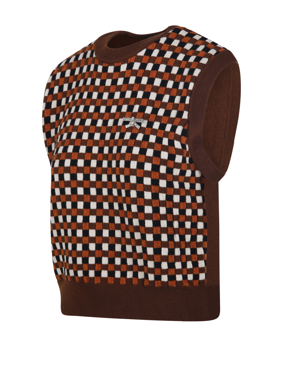WOMAN GOLDEN GOOSE BROWN WOOL JOURNEY W`S KNITWEAR VEST