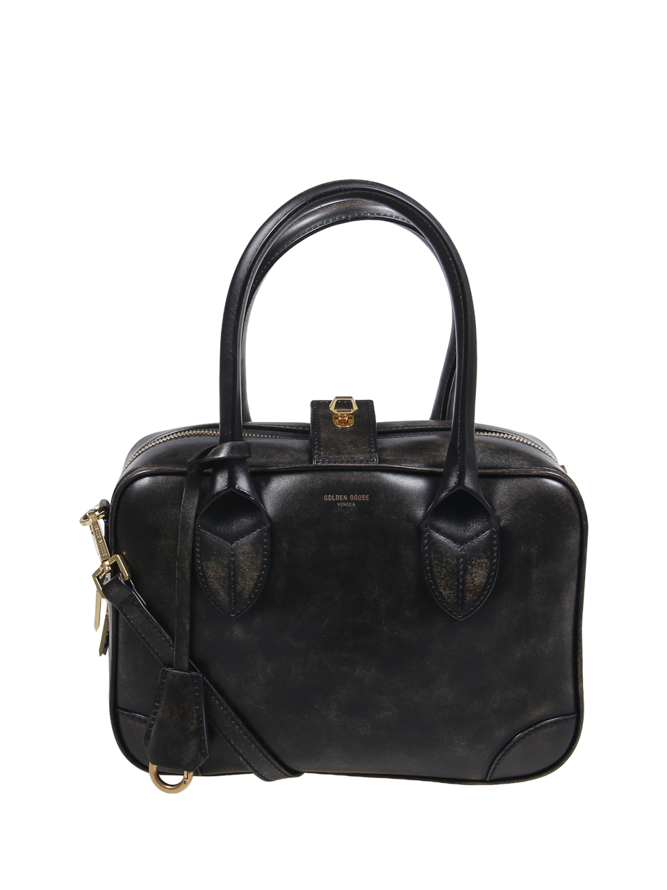 WOMAN GOLDEN GOOSE BLACK LEATHER VITA BAG