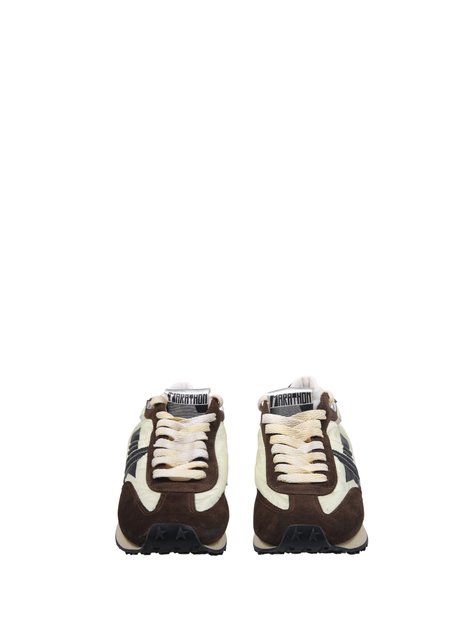 WOMAN GOLDEN GOOSE SNEAKER RUNNING MARATHON IN PELLE MARRONE 
