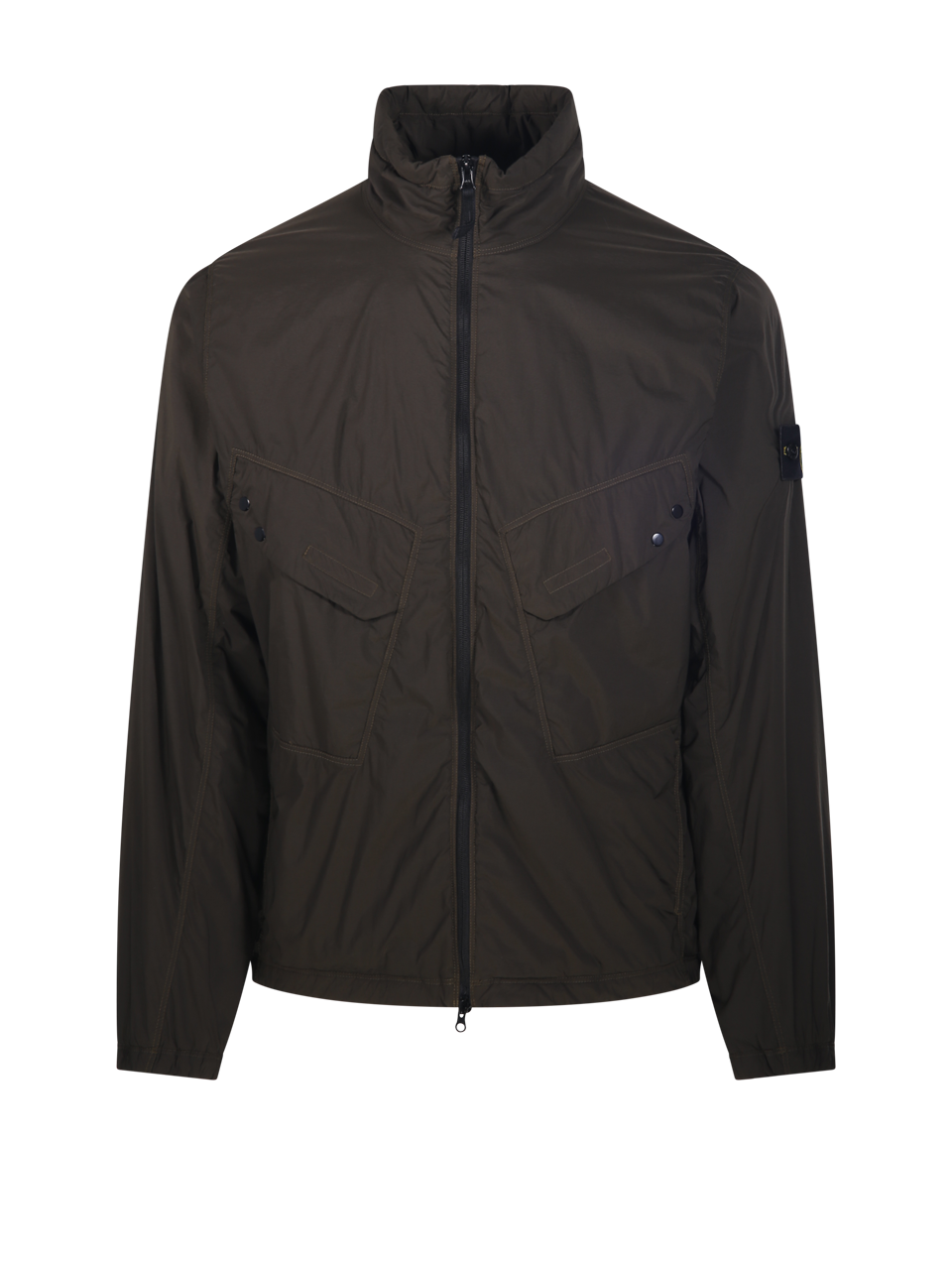MEN STONE ISLAND BROWN POLYAMIDE JACKET