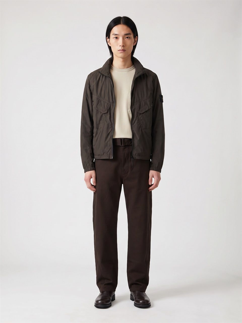 UOMO STONE ISLAND GIACCA IN POLIAMMIDE MARRONE