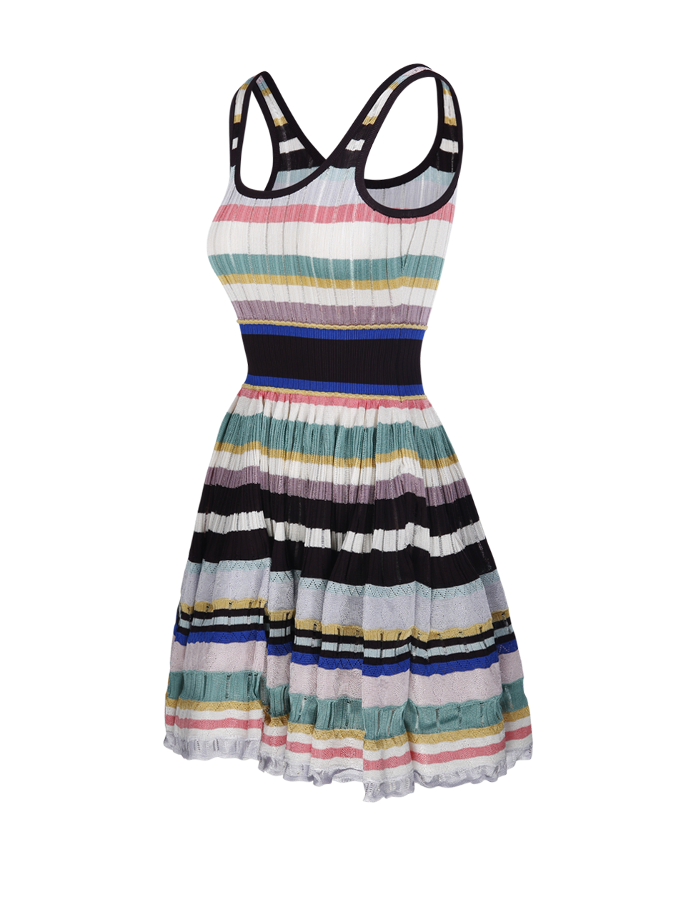WOMAN ALAIA MULTICOLOR VISCOSE CRINOLINE DRESS