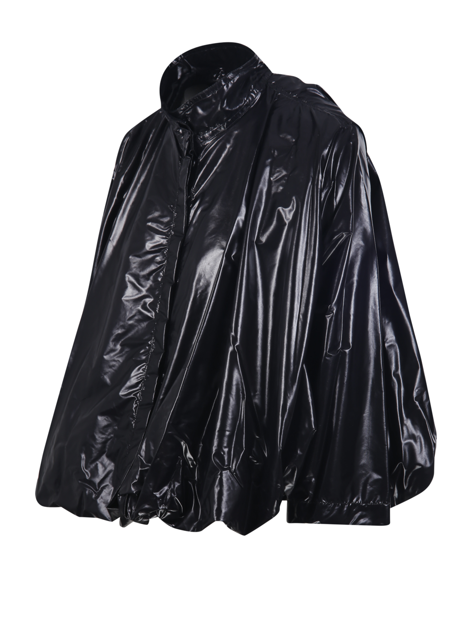 WOMAN ALAIA BLACK POLYAMIDE DRAPED JACKET