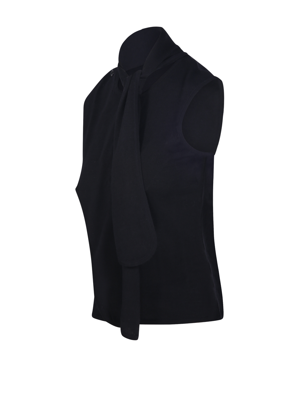 WOMAN LEMAIRE BLACK WOOL ASYMMETRICAL VEST