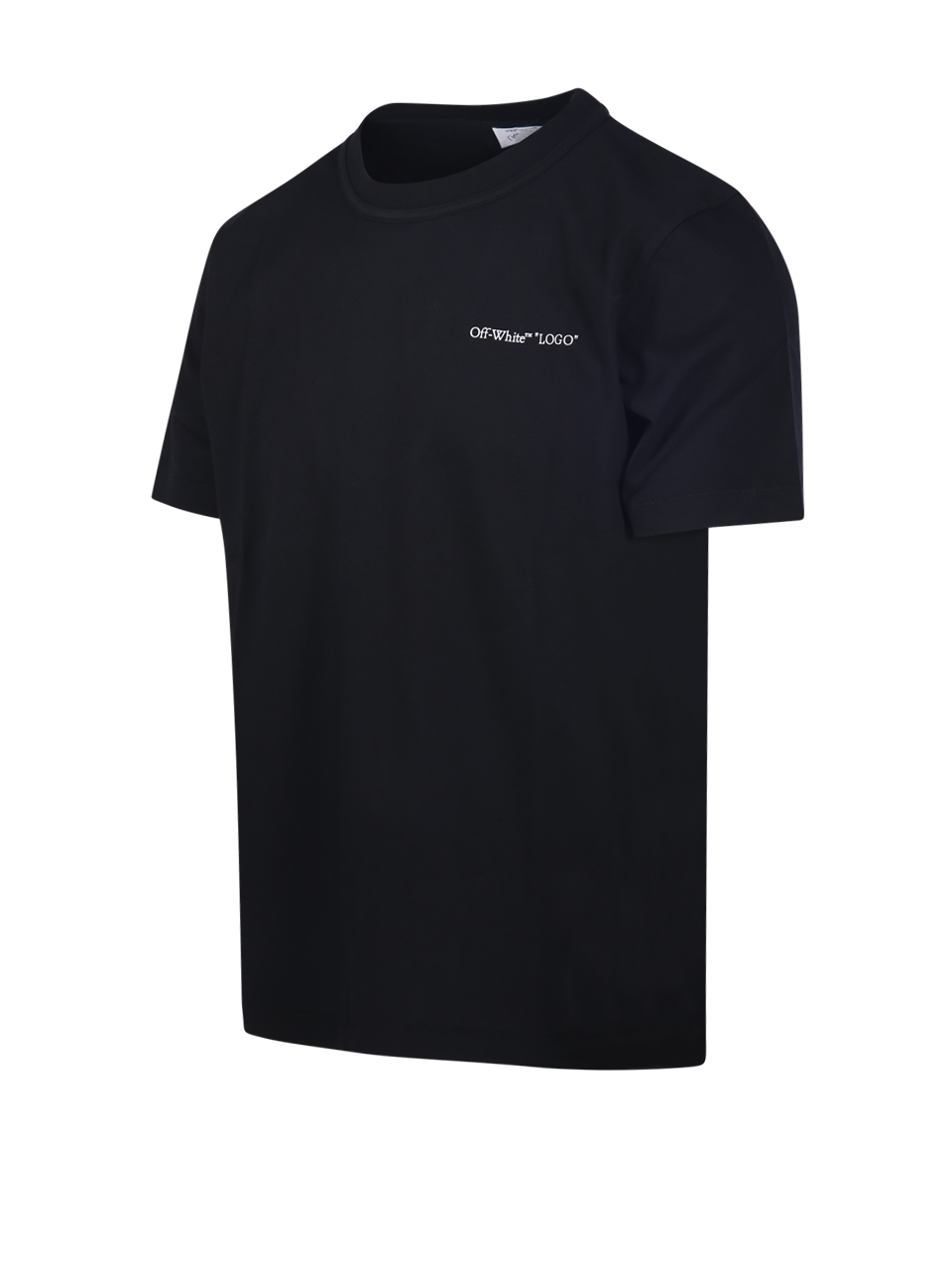 MEN OFF-WHITE BLACK COTTON LOGO QUOTE REGULAR S/S TEE