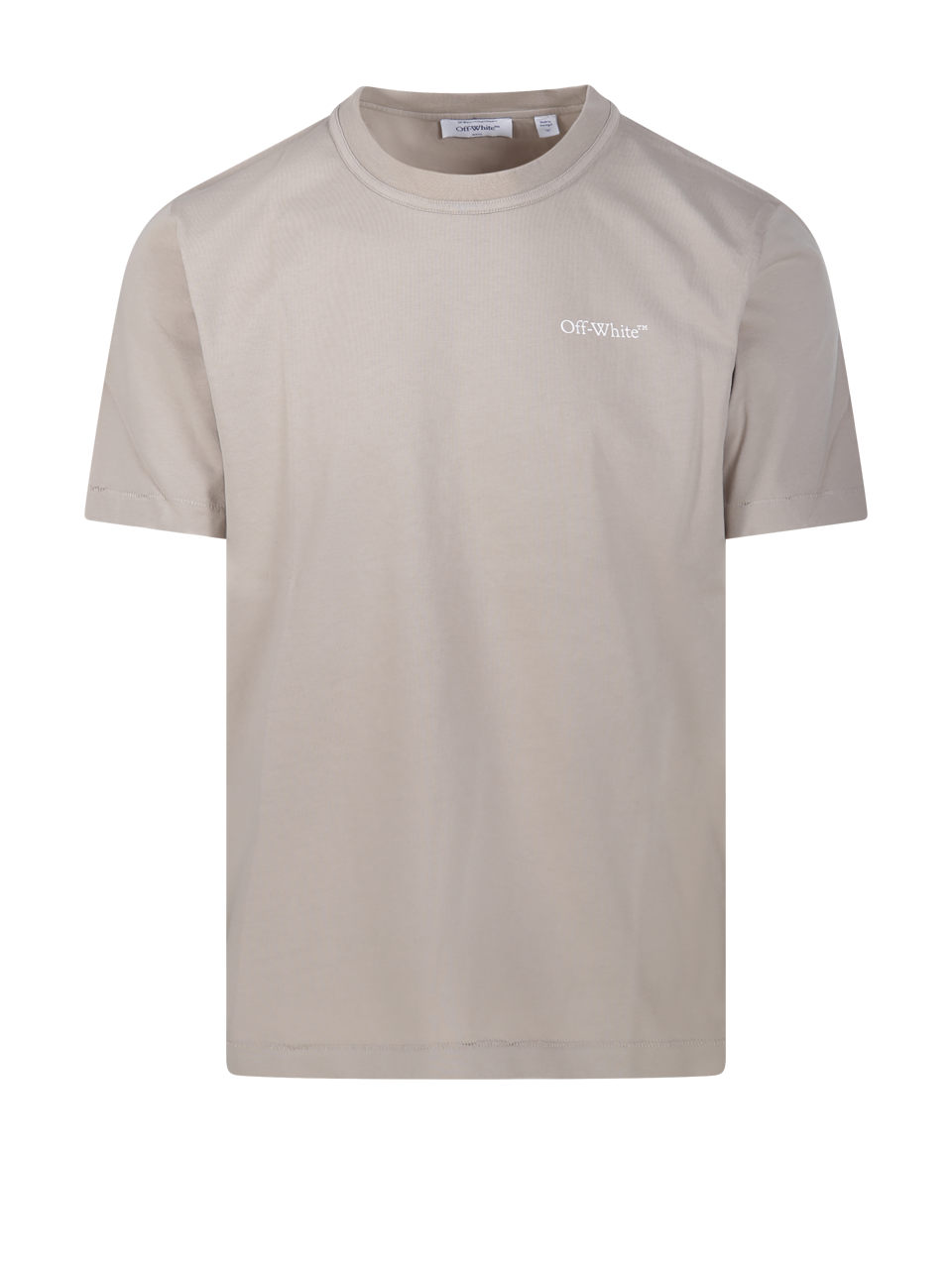 MEN OFF-WHITE NUDE COTTON SMALL BOOKISH REGULAR S/S TEE