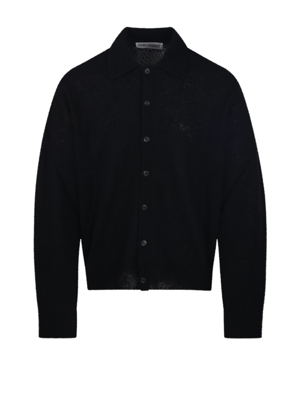 MEN OUR LEGACY BLACK ALPACA EVENING CARDIGAN 