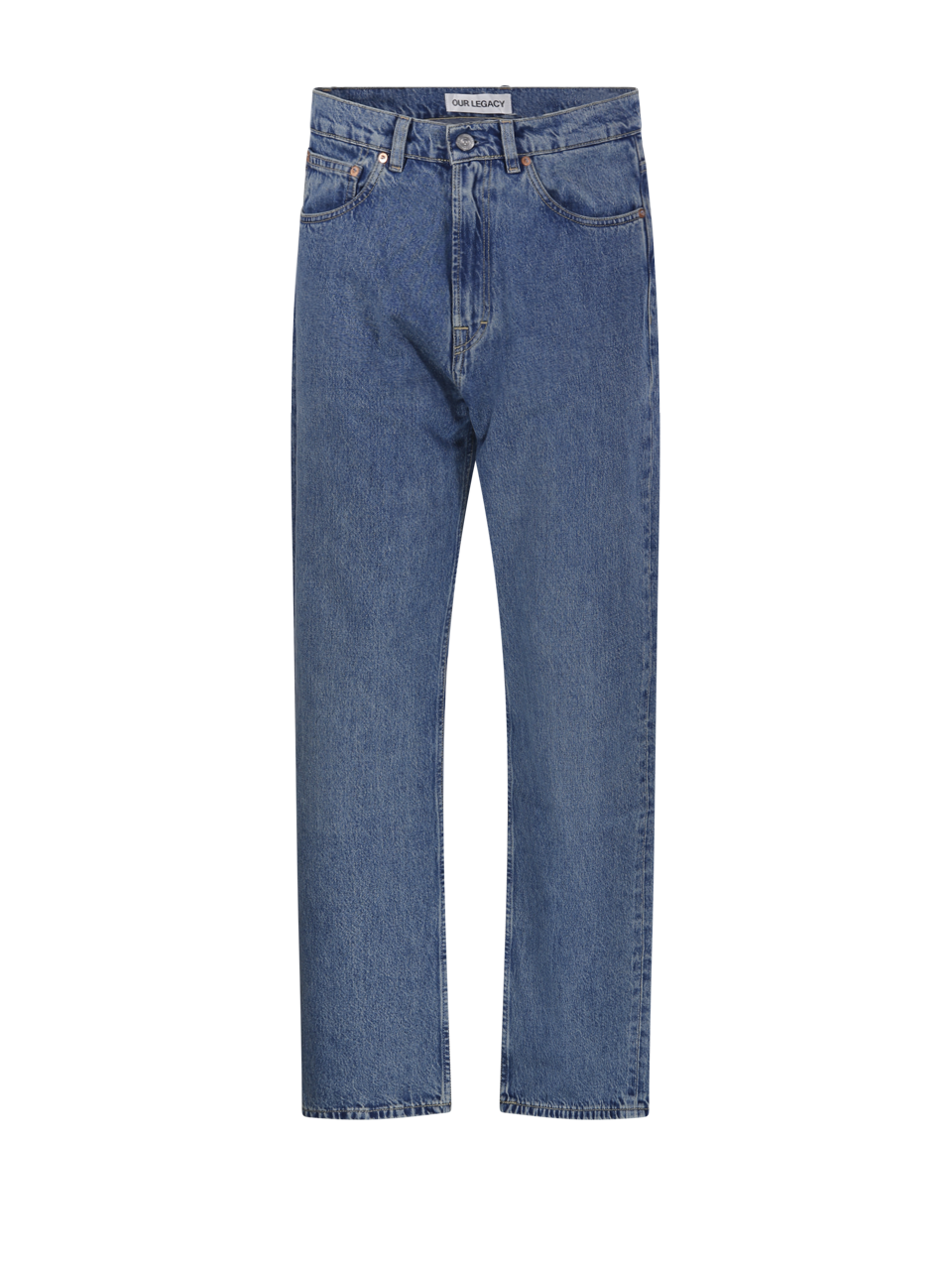 MEN OUR LEGACY BLUE COTTON THIRD CUT JEANS