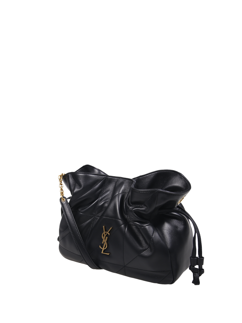 DONNA SAINT LAURENT POUCH JAMIE IN PELLE NERA