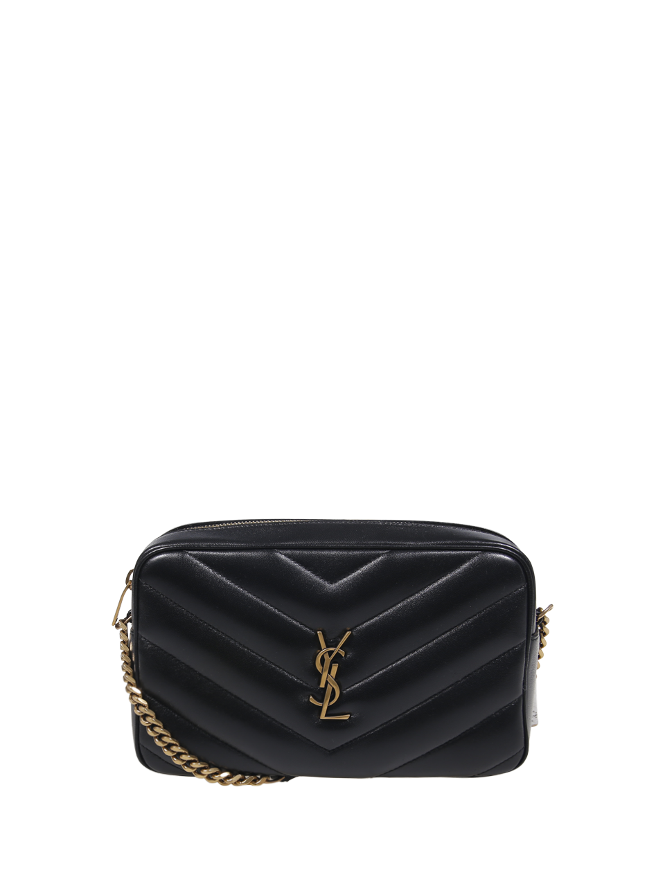 DONNA SAINT LAURENT BORSA CAMERA LOULOU IN PELLE NERA