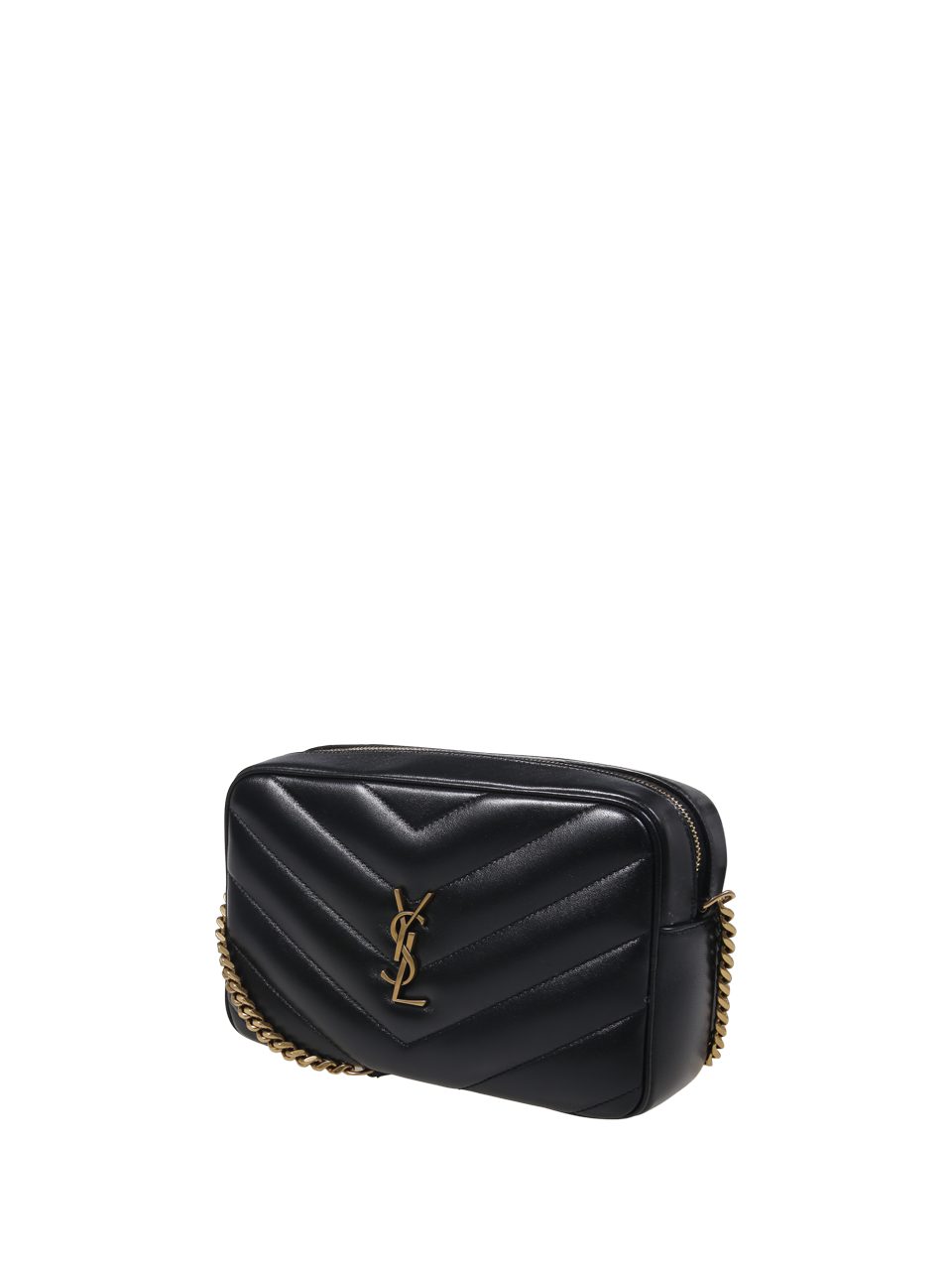 DONNA SAINT LAURENT BORSA CAMERA LOULOU IN PELLE NERA