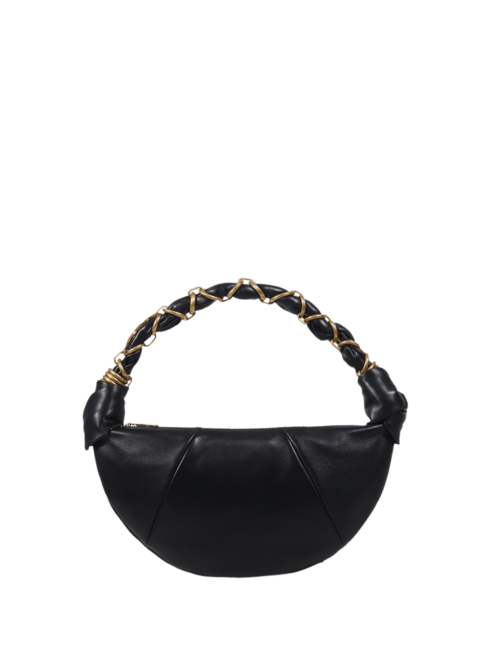 DONNA SAINT LAURENT BORSA HOBO AMALIA MINI NERA IN PELLE