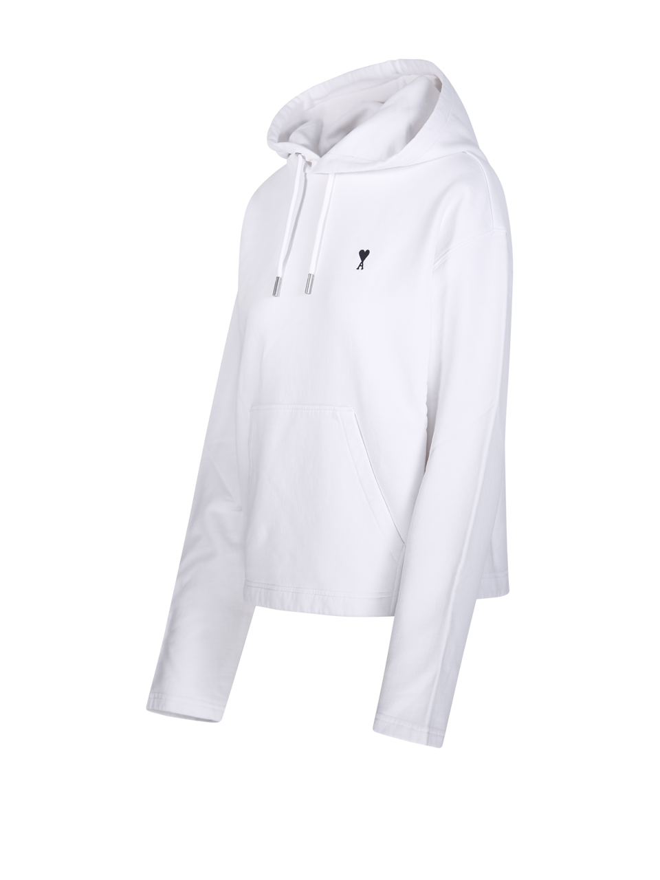 WOMAN AMI WHITE COTTON WHITE ADC HOODIE SWEATSHIRT