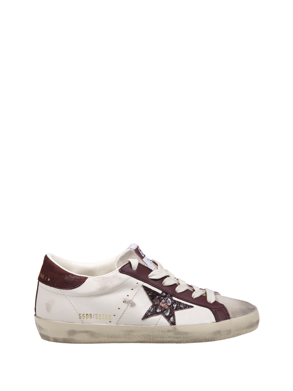 WOMAN GOLDEN GOOSE WHITE LEATHER SUPER STAR SNEAKER 