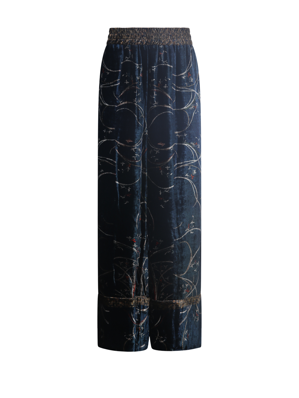 DONNA PIERRE LOUISE MASCIA ANTALONI KANPUR IN VISCOSA BLU 