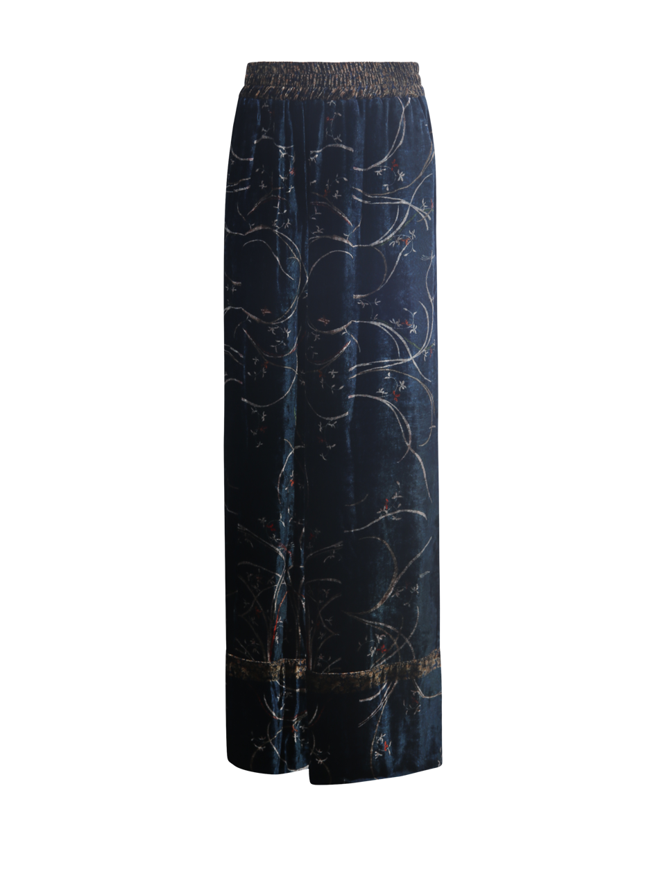 DONNA PIERRE LOUISE MASCIA ANTALONI KANPUR IN VISCOSA BLU 