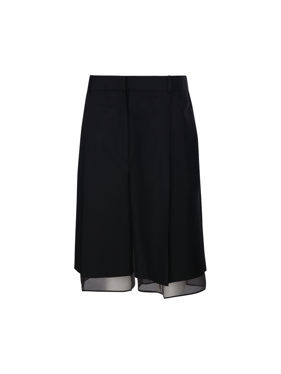 DONNA ROHE PANTALONCINI NERI IN LANA VERGINE 