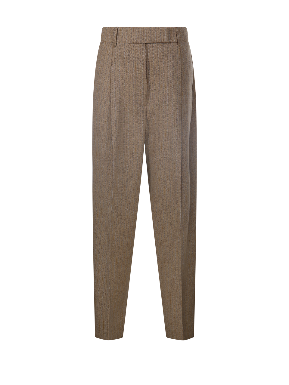 WOMAN ROHE BEIGE VIRGIN WOOL DARIA SINGLE PLEAT TAPERED TROUSER