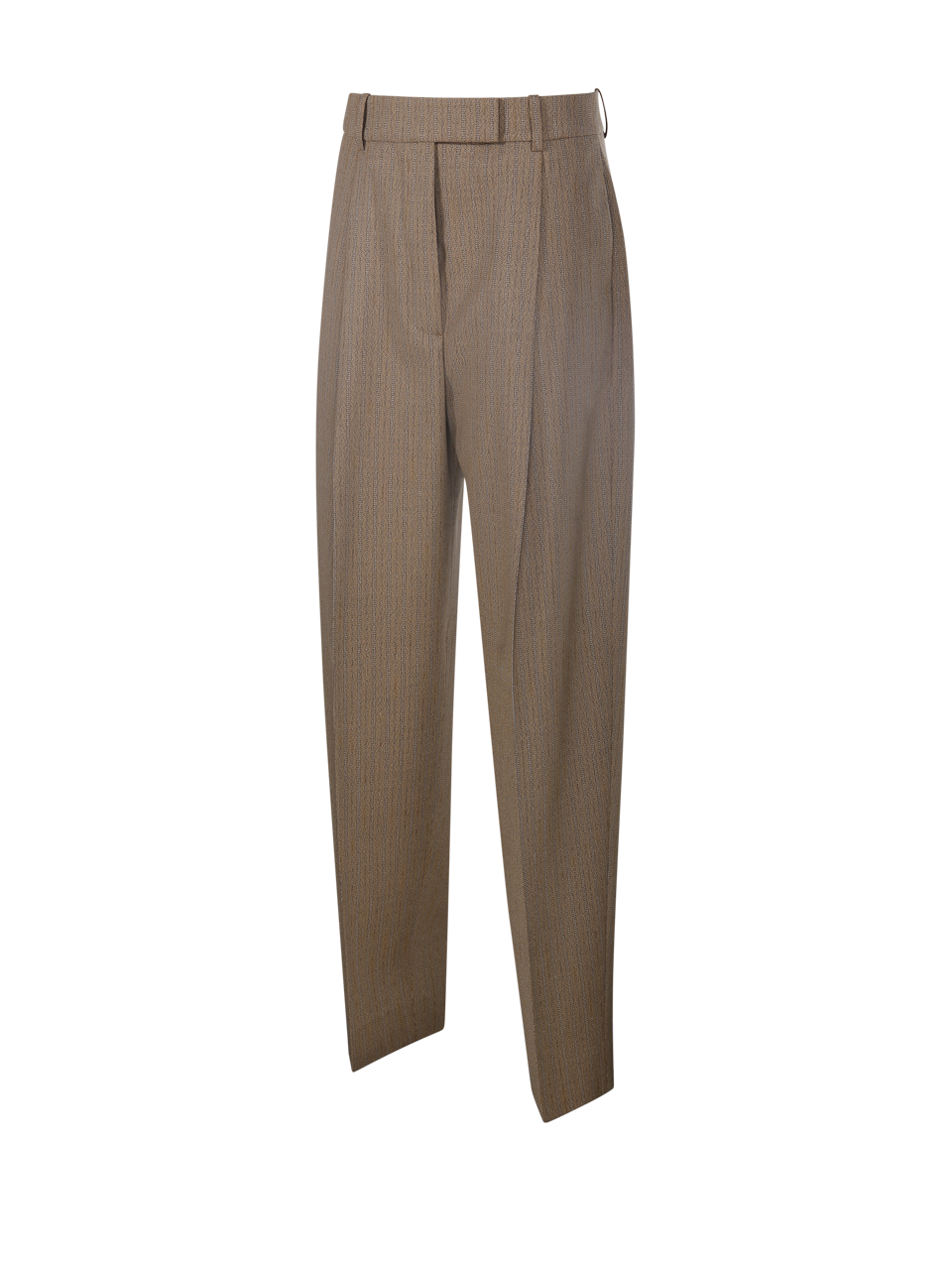 WOMAN ROHE BEIGE VIRGIN WOOL DARIA SINGLE PLEAT TAPERED TROUSER