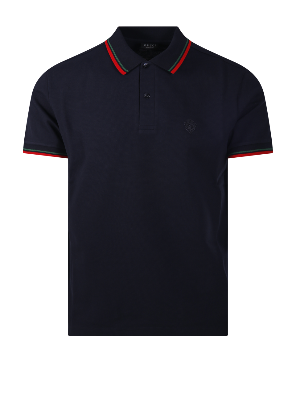MEN GUCCI DARK BLUE COTTON S/S POLO