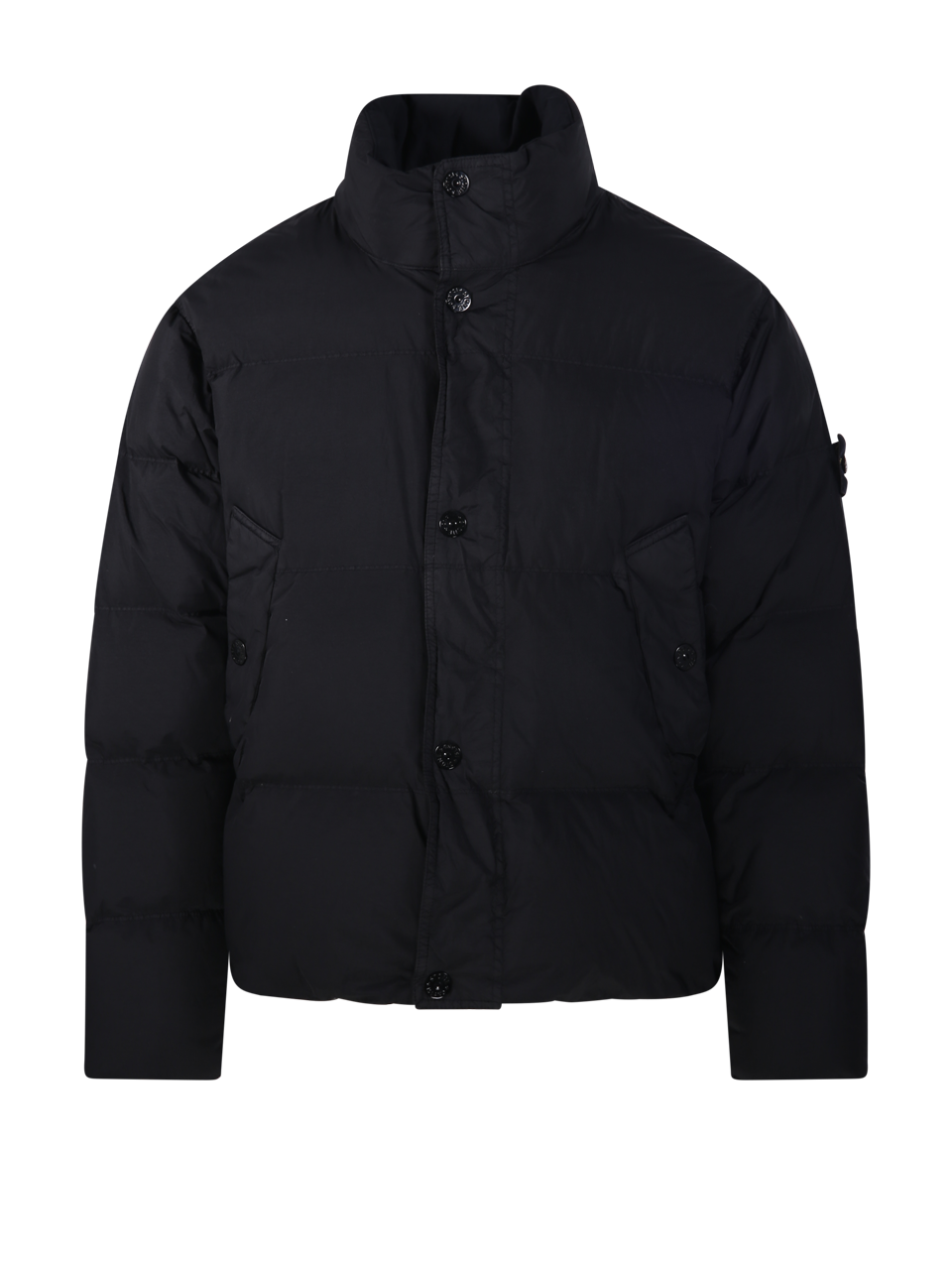 UOMO STONE ISLAND BLACK POLYAMIDE DOWN JACKET