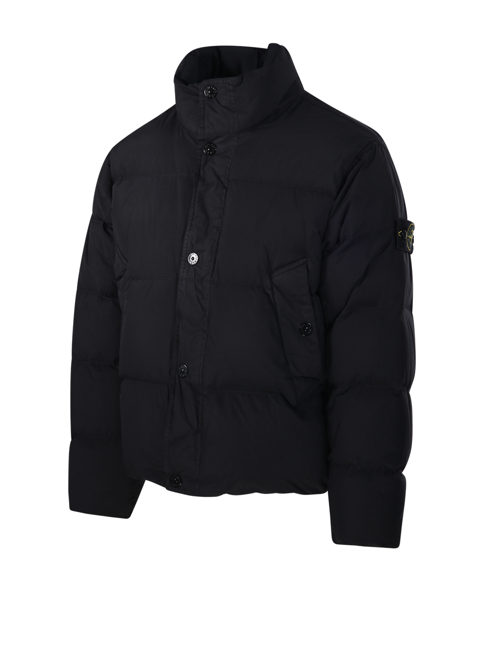 UOMO STONE ISLAND BLACK POLYAMIDE DOWN JACKET