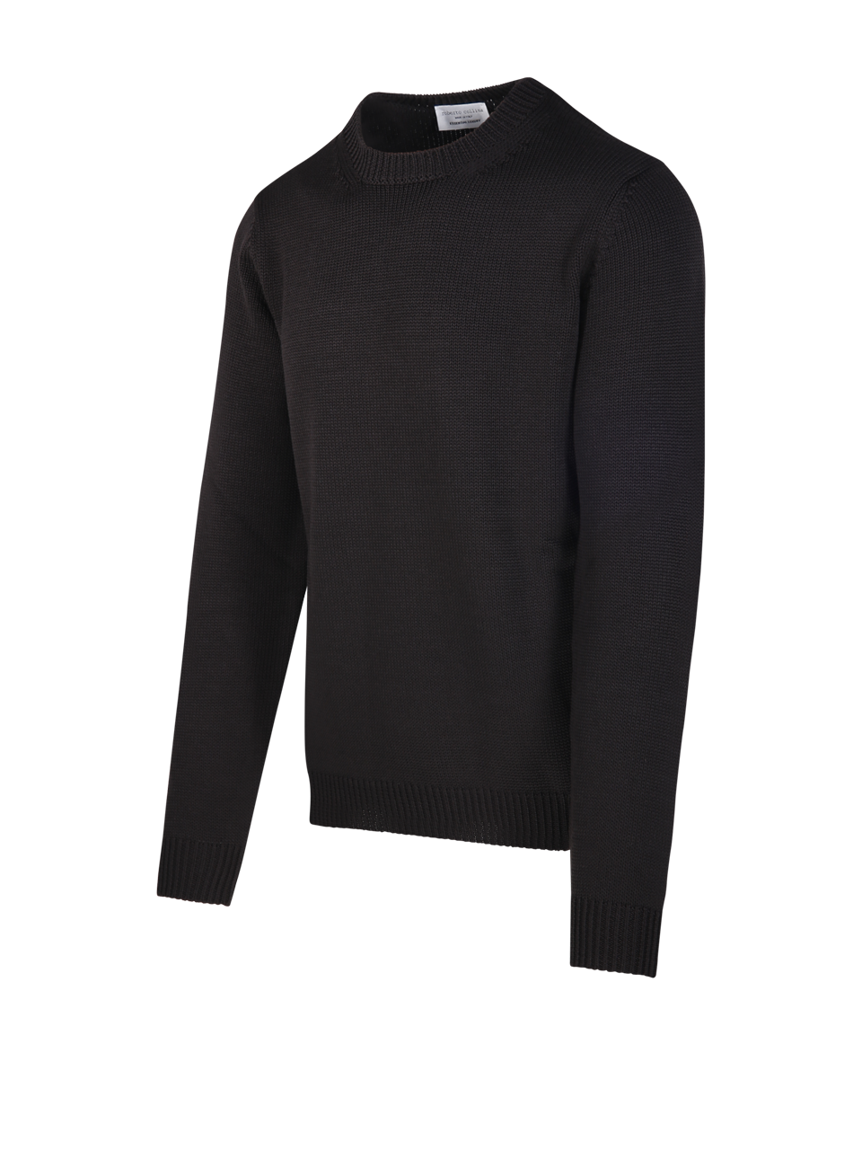 UOMO ROBERTO COLLINA MAGLIONE GIROCOLLO IN LANA MERINO MARRONE 