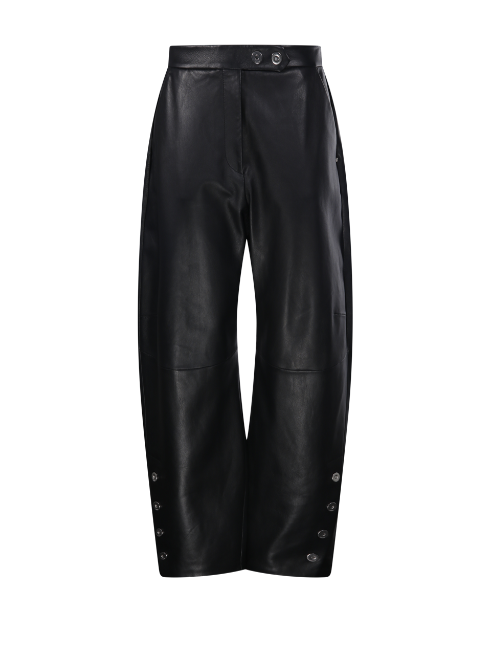 WOMAN MAXMARA SPORTMAX BLACK LEATHER CINEPRESA LEATHER PANT