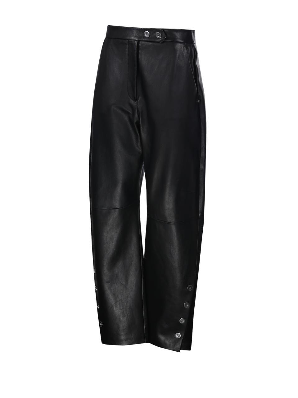 WOMAN MAXMARA SPORTMAX BLACK LEATHER CINEPRESA LEATHER PANT