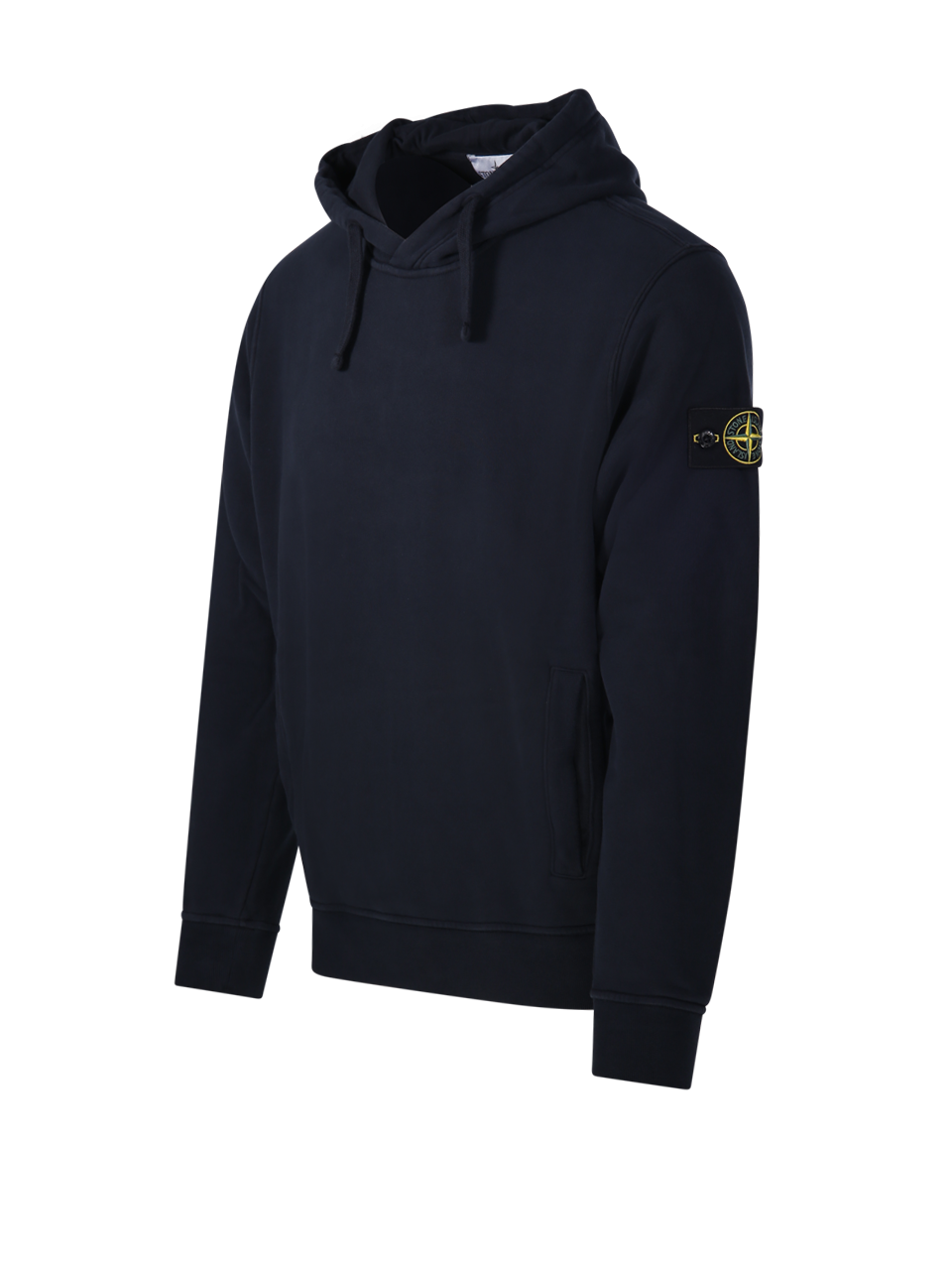 MEN STONE ISLAND BLUE COTTON HOODIE SWEATSHIRT