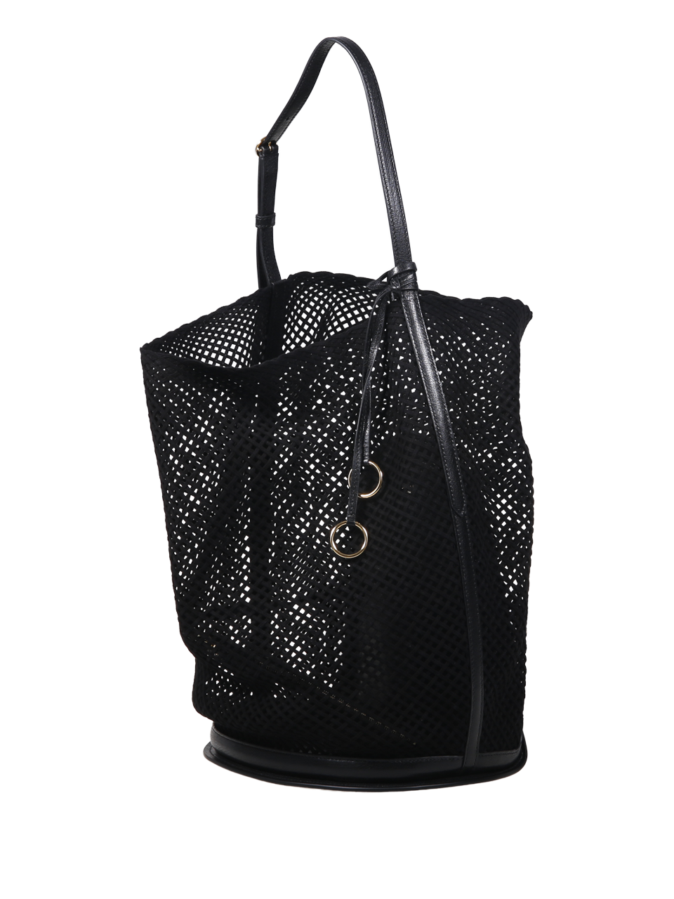 DONNA ALAIA BORSA A SECCHIELLO GRANDE LE HIP IN PELLE NERA