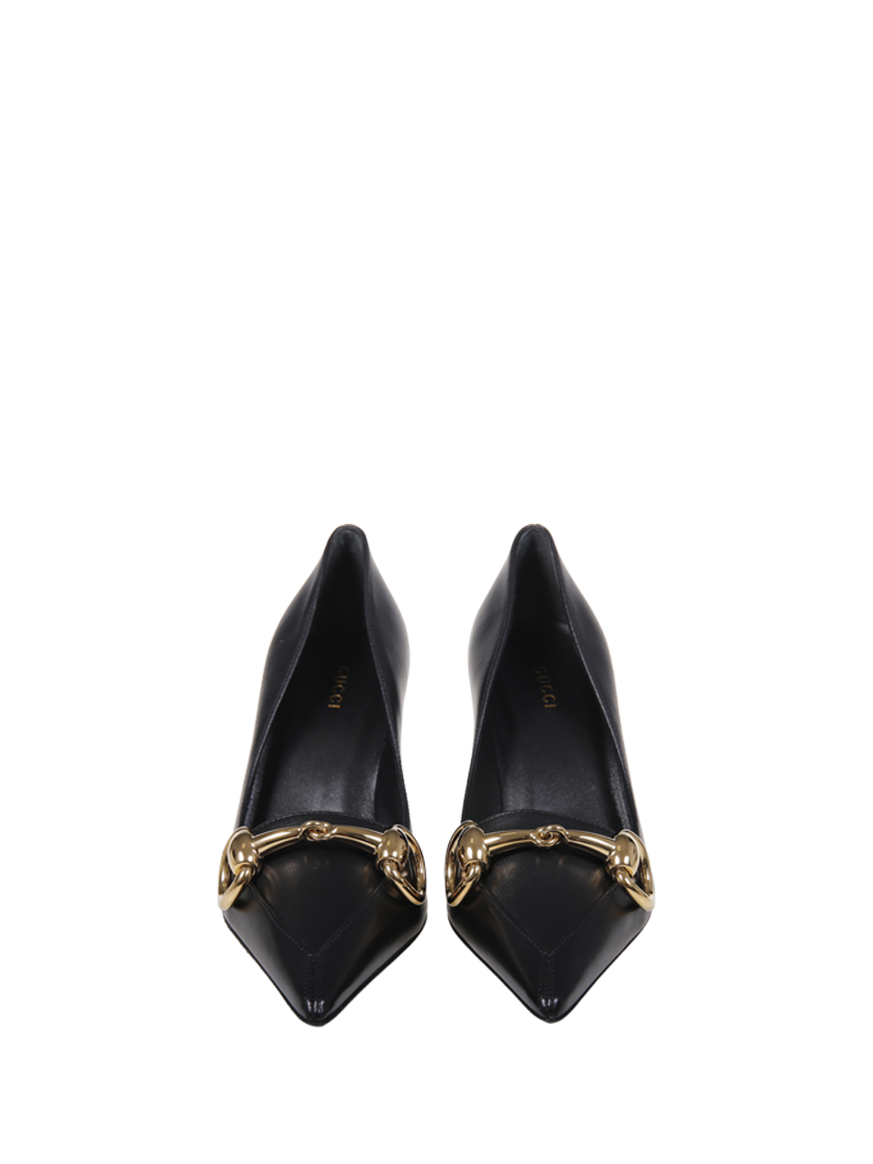 WOMAN GUCCI BLACK LEATHER HELENA 75 PUMP