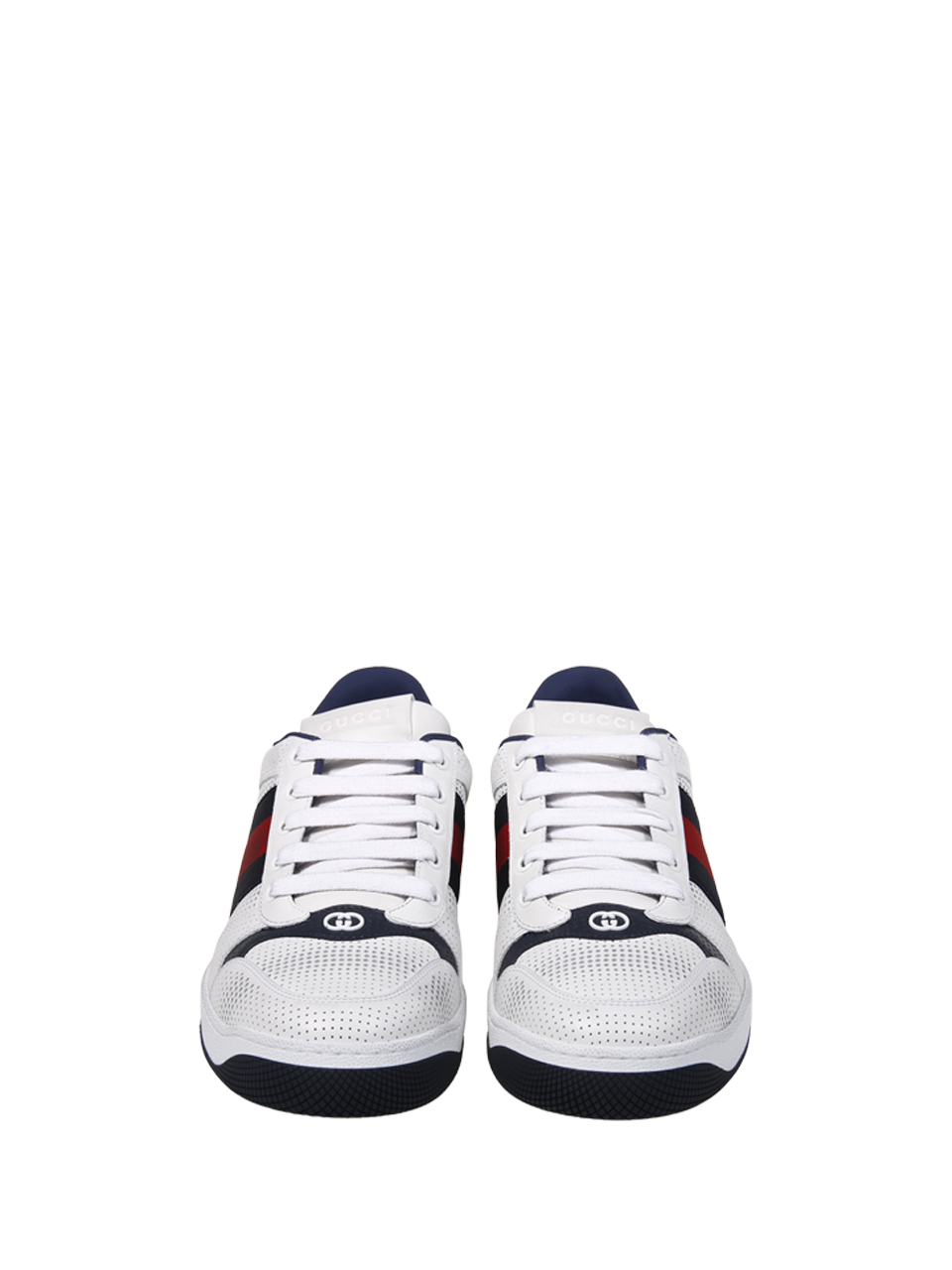 MEN GUCCI WHITE LEATHER SCREENER SNEAKER