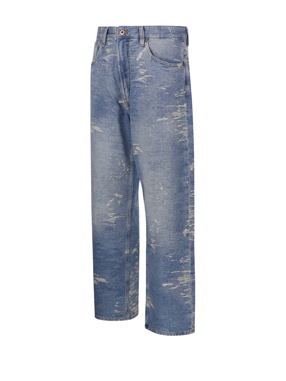 MEN EMPORIO ARMANI BLUE COTTON 5 POCKETS PANT