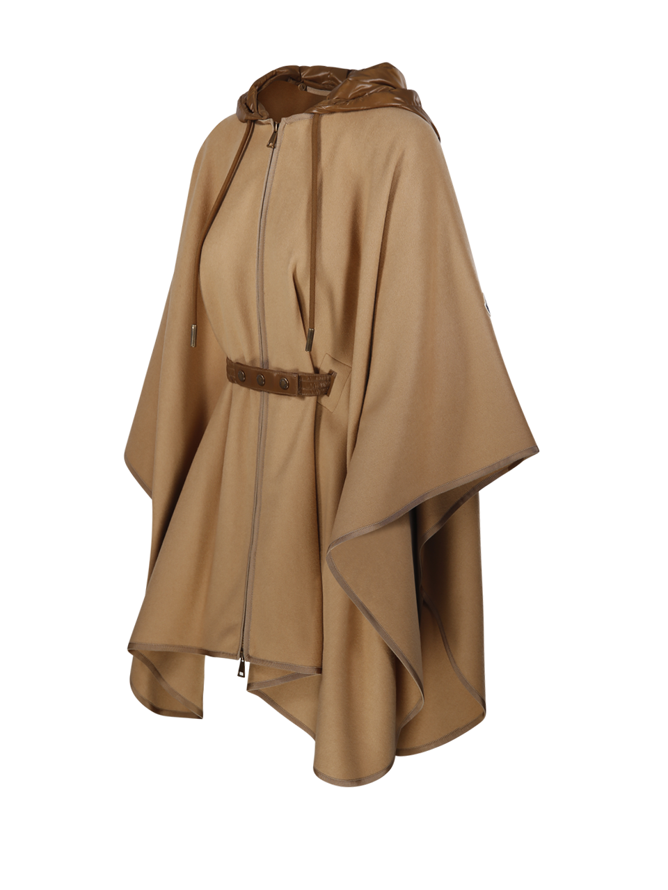 WOMAN MONCLER BEIGE WOOL CAPE