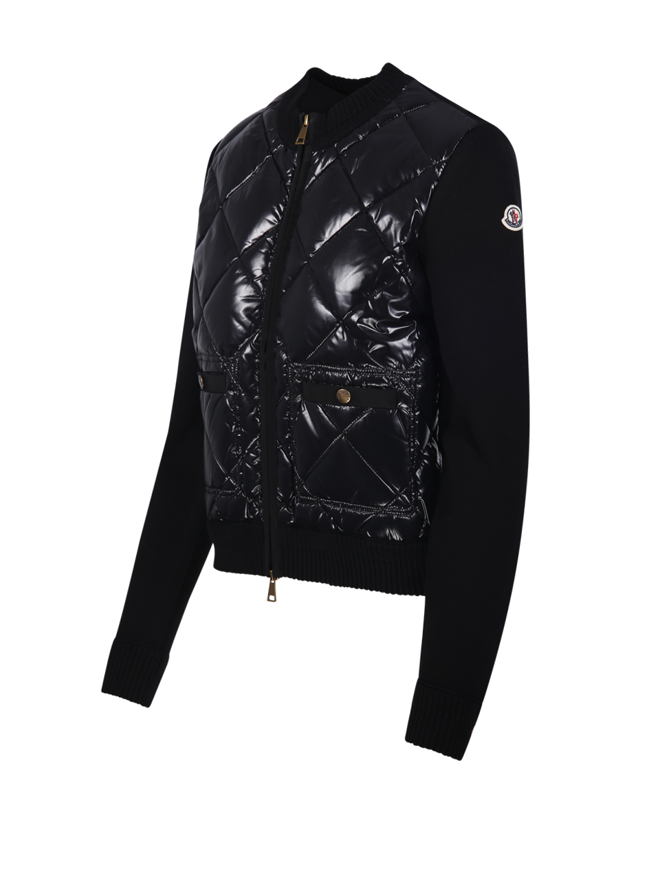 WOMAN MONCLER BLACK COTTON DOWN JACKET 