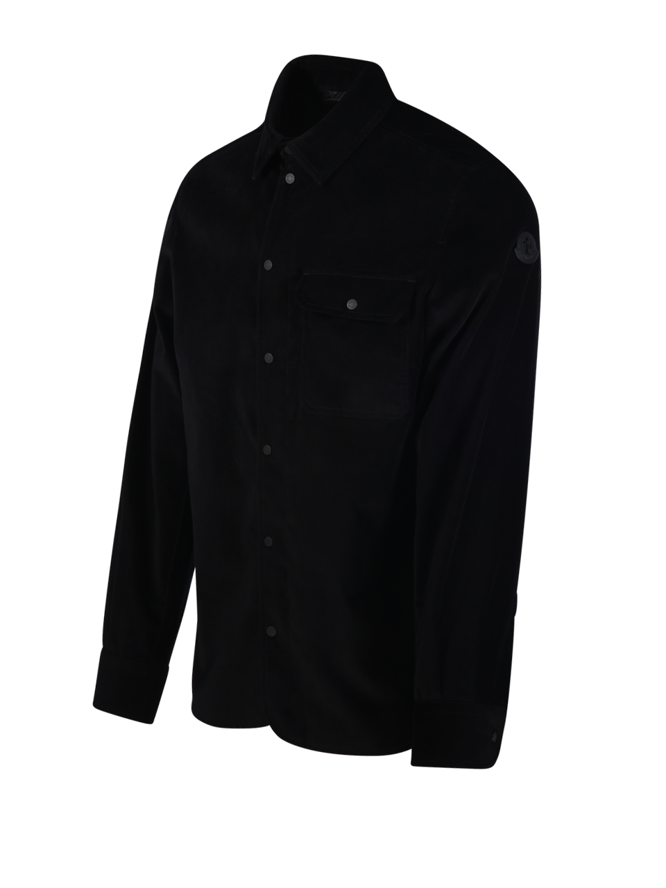 MEN MONCLER BLACK COTTON SHIRT