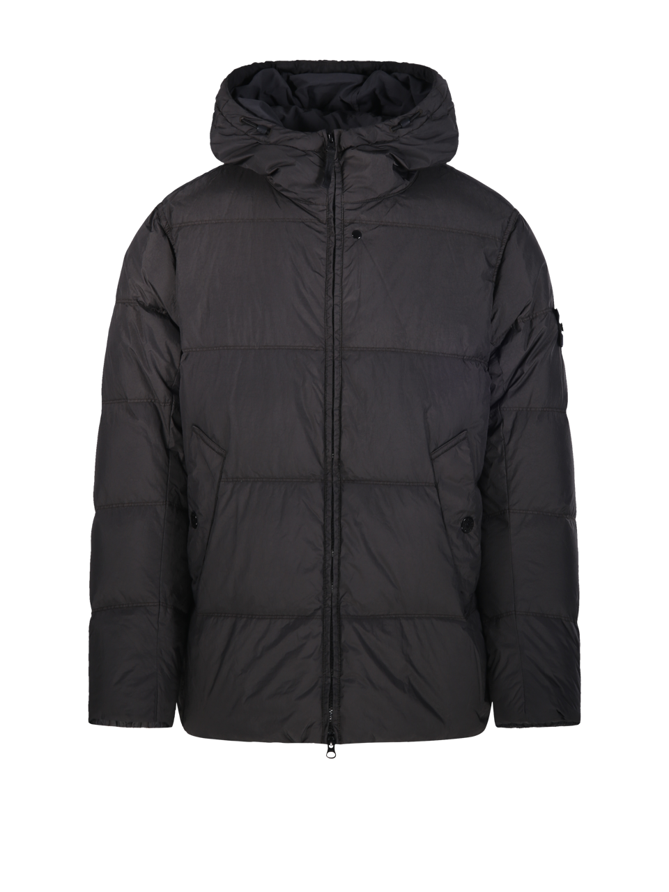 MEN STONE ISLAND GREY POLYAMIDE DOWN JACKET