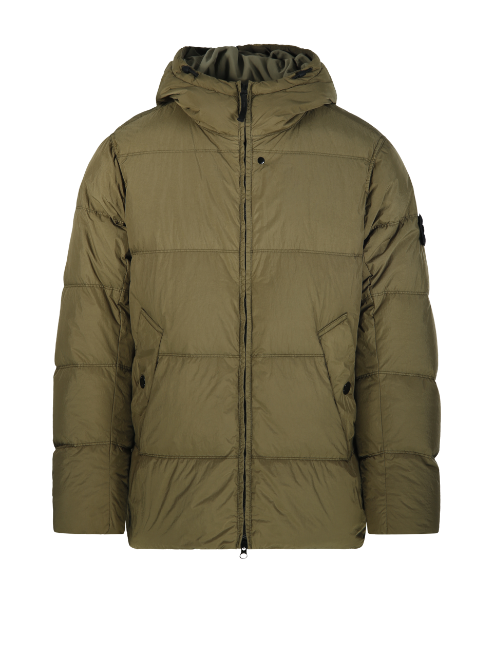 MEN STONE ISLAND GREEN POLYAMIDE DOWN JACKET