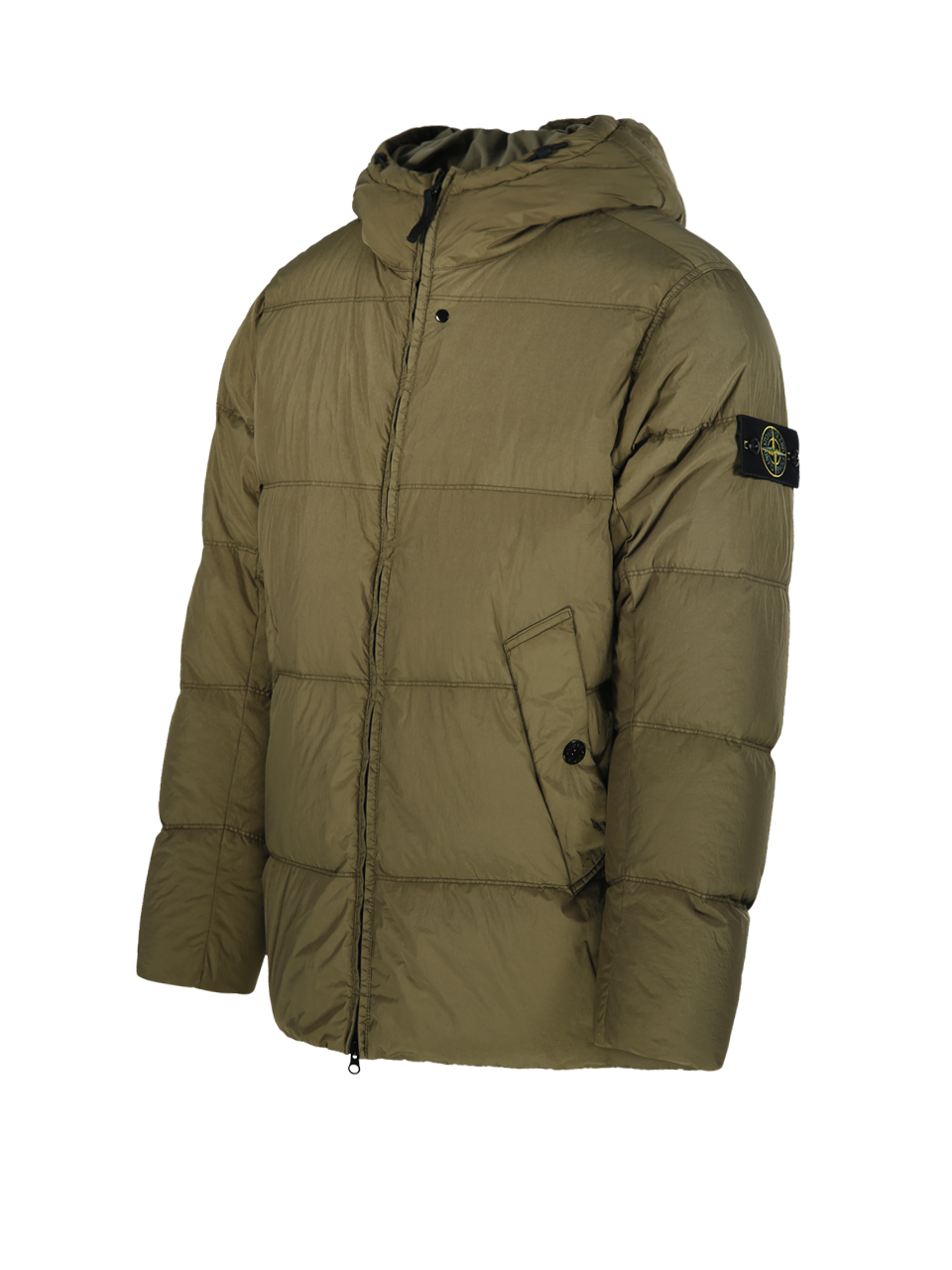 MEN STONE ISLAND GREEN POLYAMIDE DOWN JACKET
