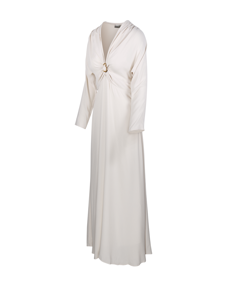 WOMAN FORTE FORTE WHITE ACETATE MAROCAINE SCULPTURE BUCKLE DRESS