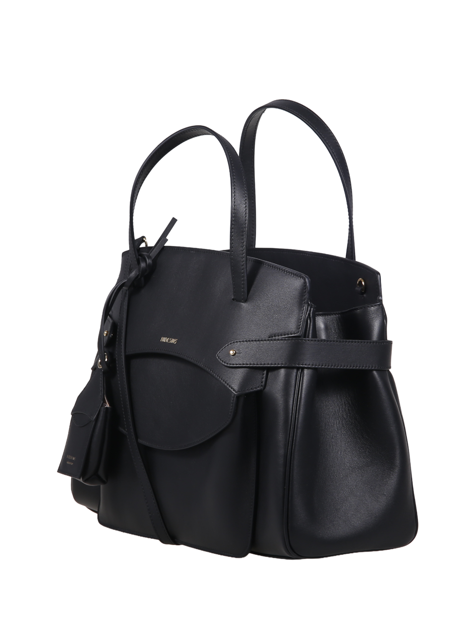 WOMAN HIDESINS BLACK LEATHER LULLABY BAG