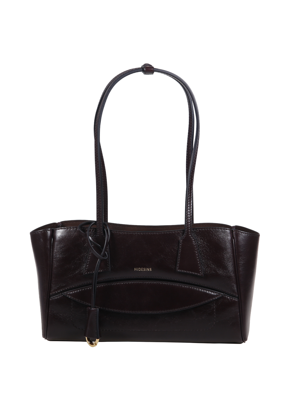 WOMAN HIDESINS BLACK LEATHER SHOPPER S BAG