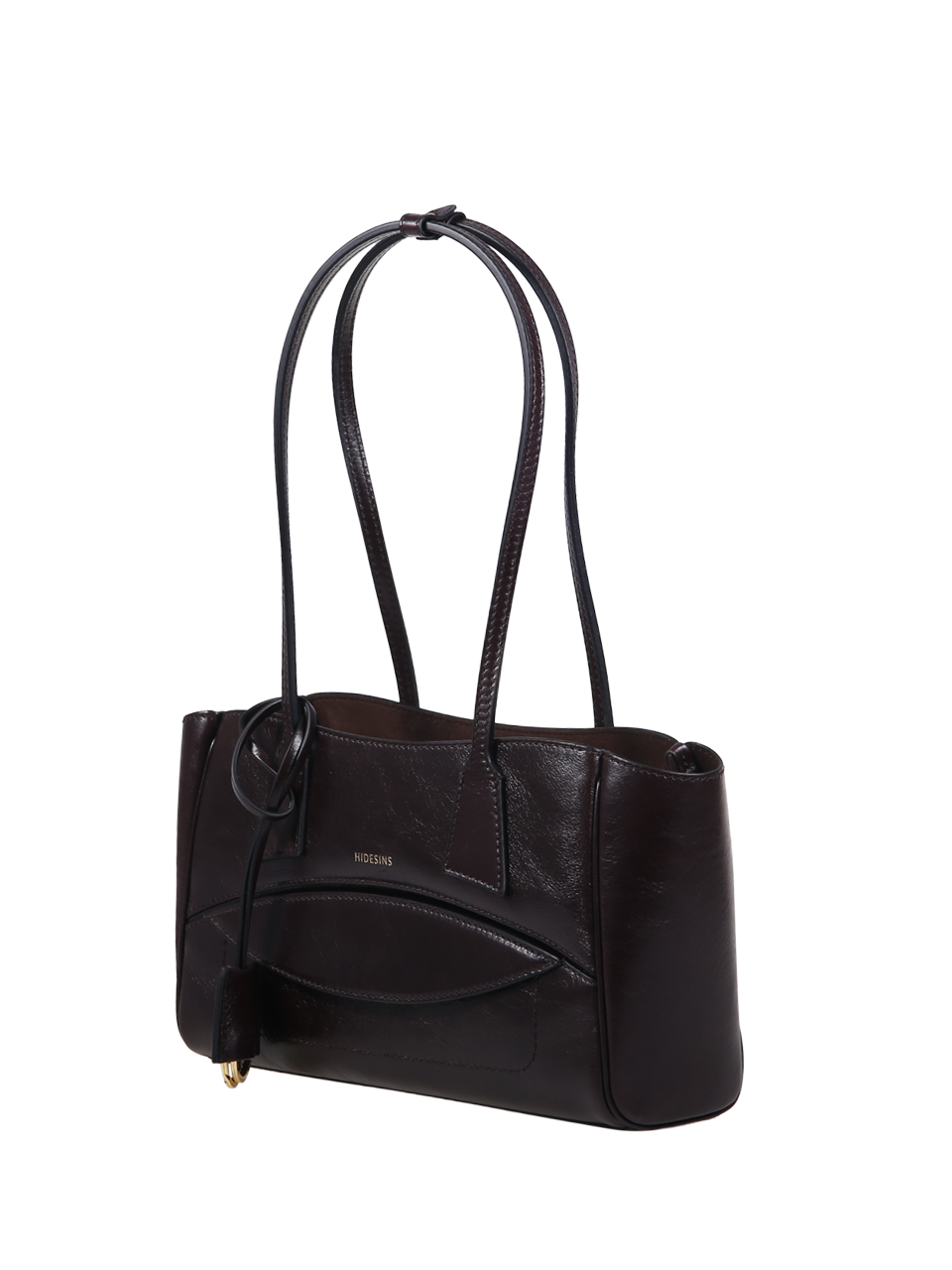 WOMAN HIDESINS BLACK LEATHER SHOPPER S BAG