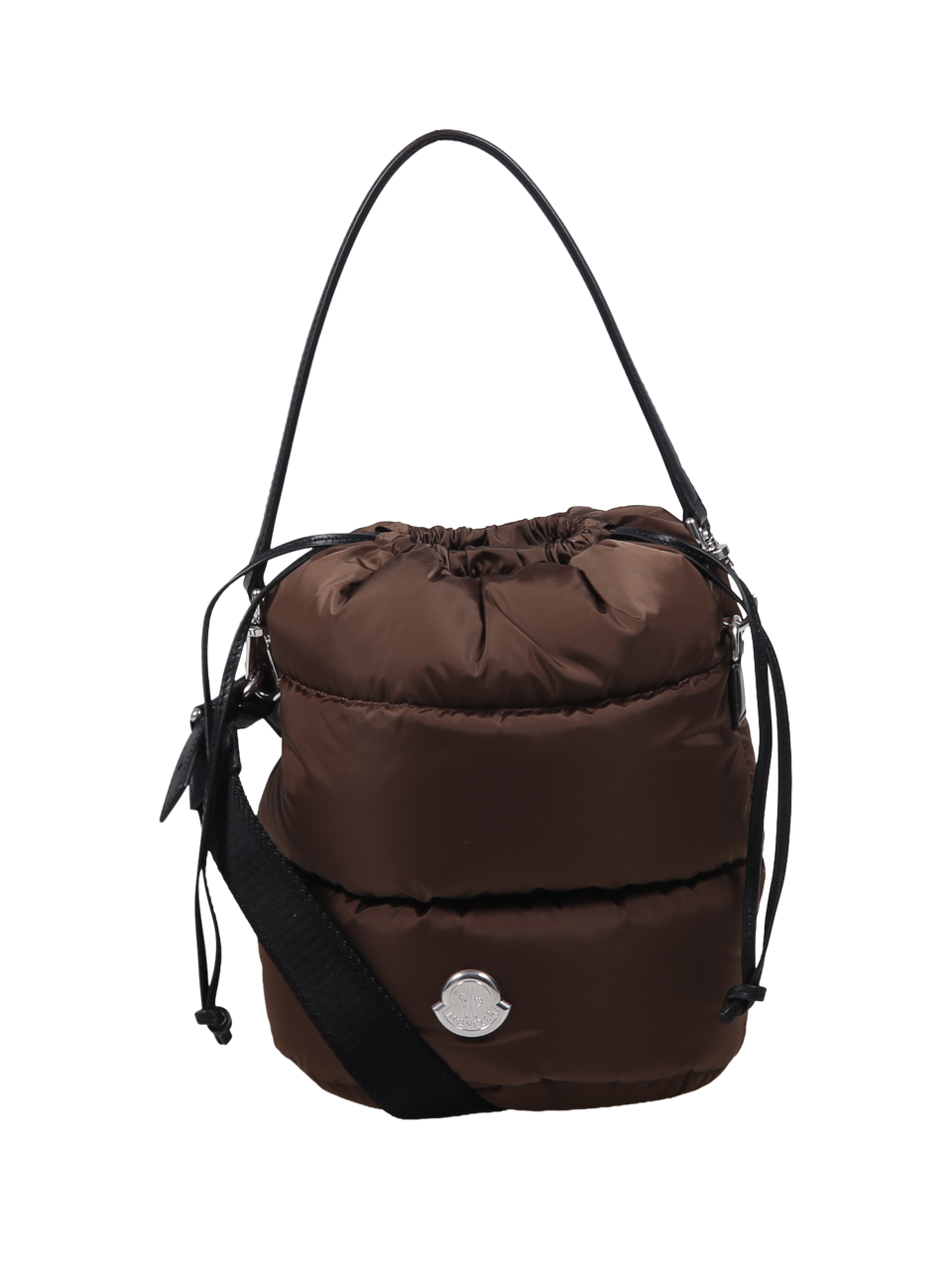 WOMAN MONCLER BROWN POLYAMIDE CARADOC BUCKET BAG
