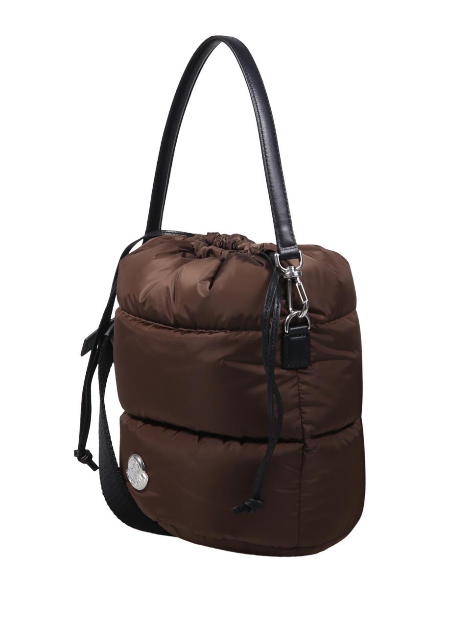 WOMAN MONCLER BROWN POLYAMIDE CARADOC BUCKET BAG