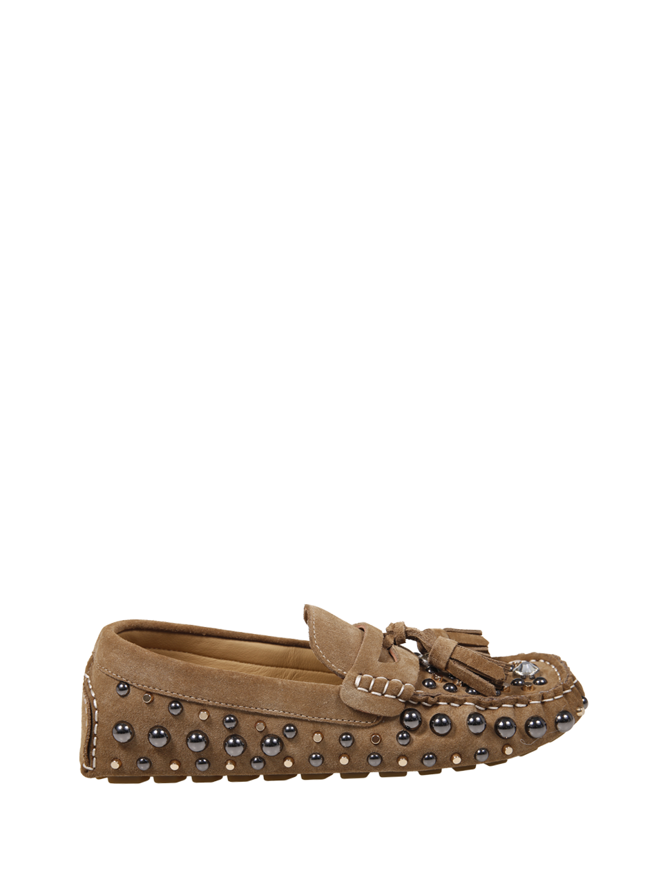 WOMAN STRATEGIA BEIGE LEATHER LOAFER