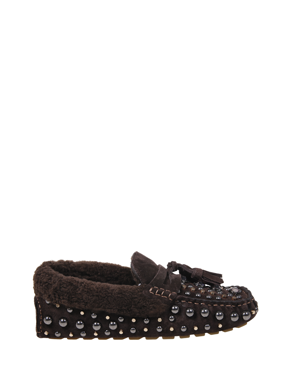 WOMAN STRATEGIA BROWN LEATHER LOAFER