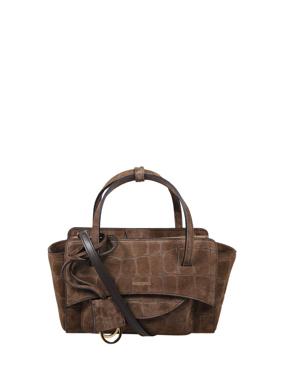 WOMAN HIDESINS BROWN CALF LEATHER FLAP S BAG