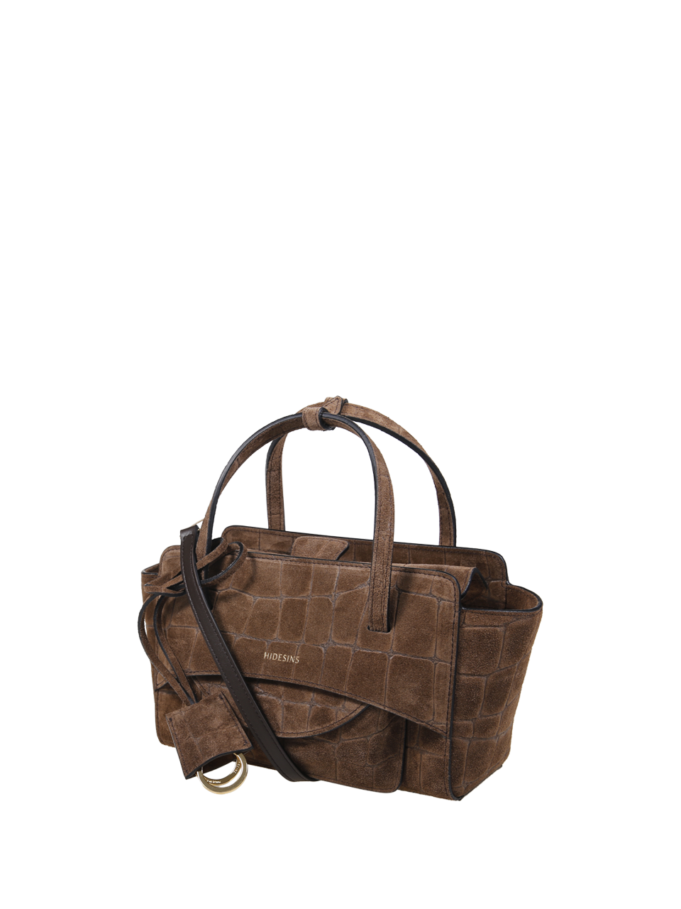 WOMAN HIDESINS BROWN CALF LEATHER FLAP S BAG
